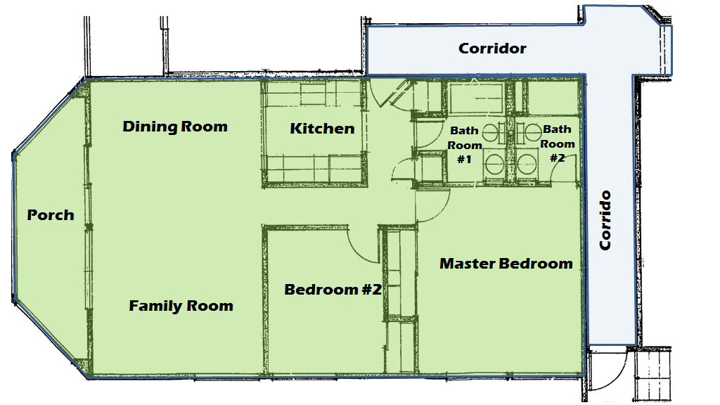 One Bedroom Floor Plan
